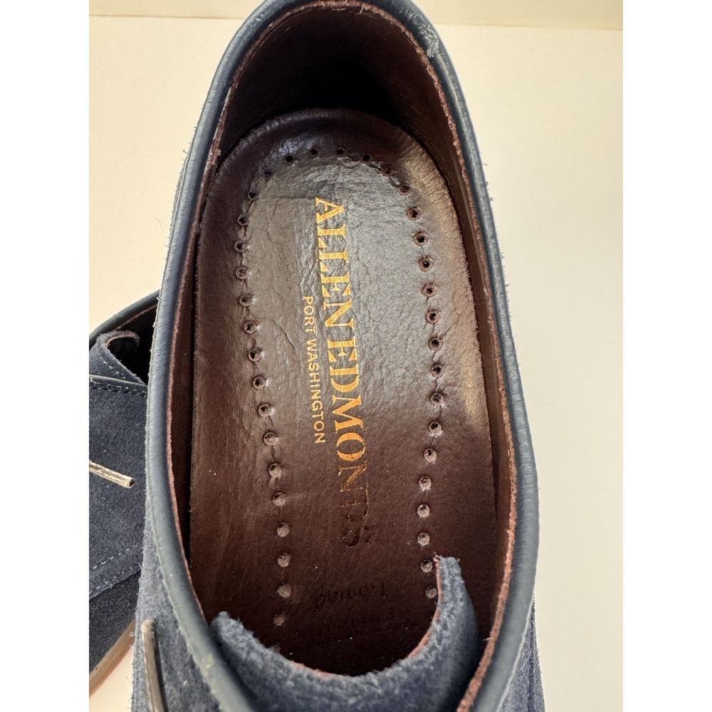 Allen Edmonds Port Washington Nomad Suede Lace Up Blue Dress Casual Shoes 9.5 D - Picture 6 of 13